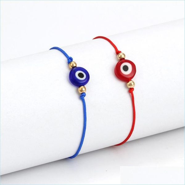 Очарование браслетов 20 шт./Лот Lucky String Evil Eye Eye Red -шнур регулируемый браслет Diy Jewelry Yn1lu y7ejq 393 Q2 Drop Delivery 2022 Bracel Dhaqd