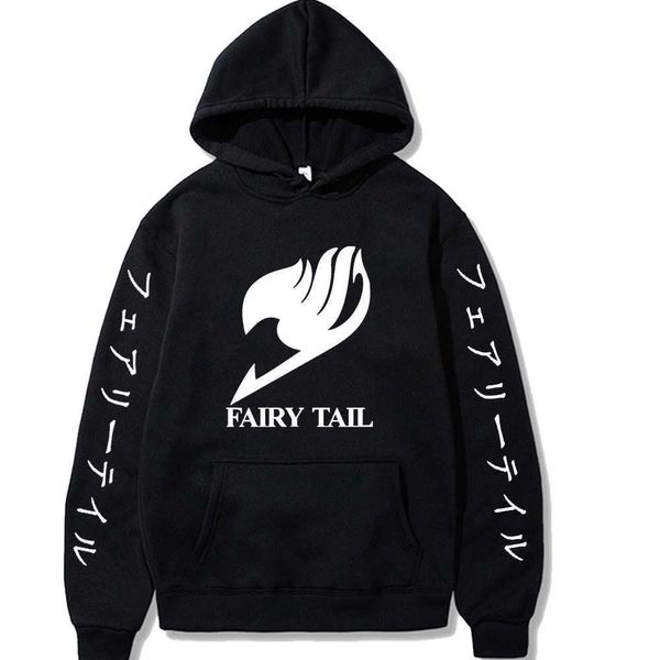 Herren Hoodies Sweatshirts Anime Fairy Tail Hoodies Männer Frauen Langarm Sweatshirt Manga Schwarz Hoodies Kleidung T221008