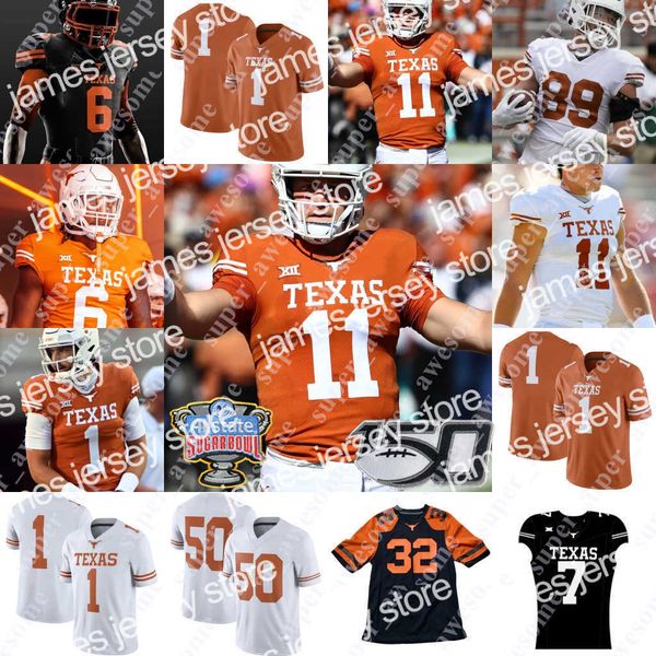 Maglie da calcio Maglie da calcio Texas Longhorns Maglia da calcio David Gbenda Ray Thornton Anthony Cook Jacoby Jones Darion Dunn Josh Thompson DShawn Jamison Jay