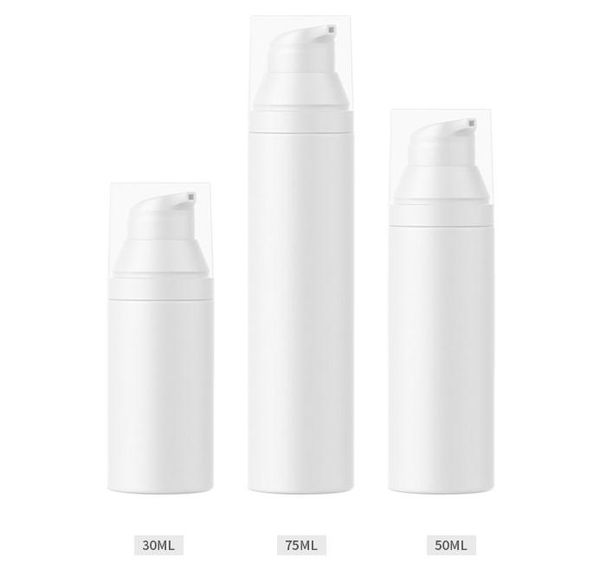 300pcs Boş beyaz havasız losyon pompa şişesi