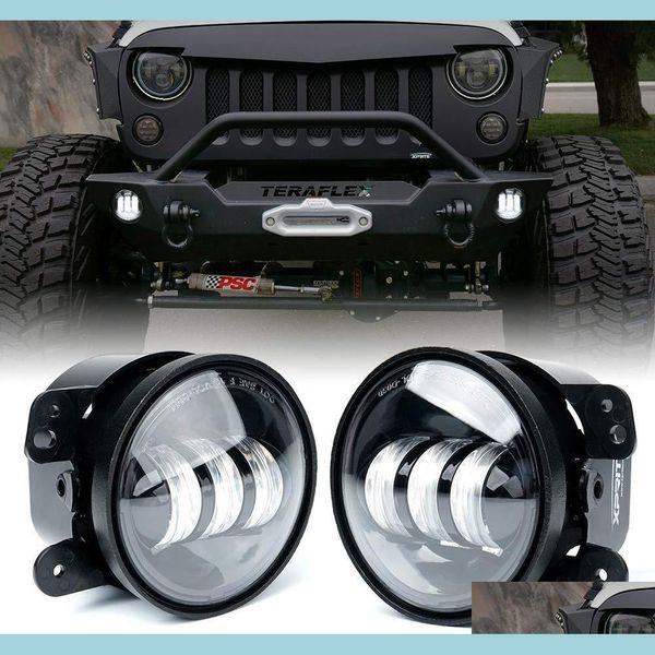 Luzes de nevoeiro de neblina de carro de 4 polegadas de névoa de névoa para jipe ​​wrangler jk jku tj lj jl gladiator edition rub sahara dodge chrysler chrysler chrysler chrysler chrysler chrysler chrysler