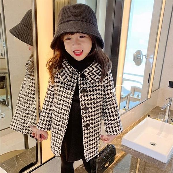 Giacche Toddler Girls Jacket Capispalla Plaid Pattern Girl Cappotti Bambini Casual Abbigliamento autunno inverno per bambini 221012