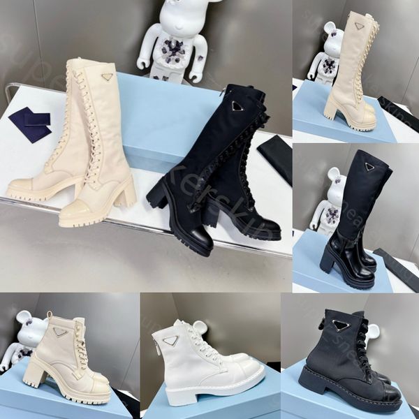 Nuove scarpe firmate Stivaletti da donna Martin Boot Stivali di lusso Stivali lunghi di media lunghezza con fondo spesso all'aperto Con scatola 35-40