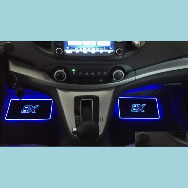 Luzes decorativas Pampse 4pcs carro atmosfera de l￢mpada de l￢mpada LED LED Decorative App Control Colorf Light RGB com remo￧￣o DH5S0