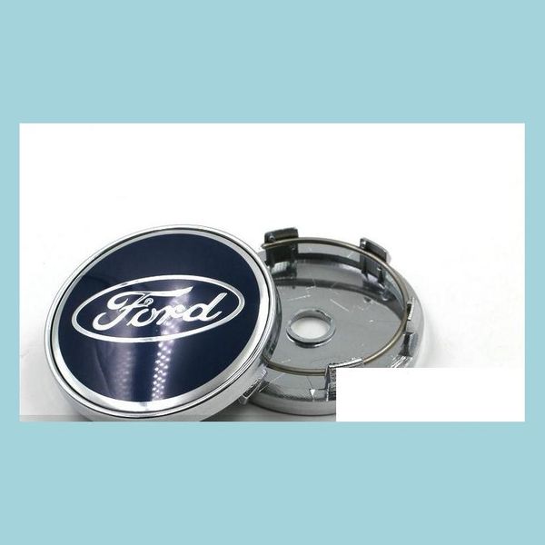 Radkappen 4 Teile/los Auto Radmitte Nabenkappe Für Ford Er 60 Mm Abs Styling Aufkleber Abzeichen Ers Staubdicht Weiß/Blau Drop Lieferung 20 Dhvcr