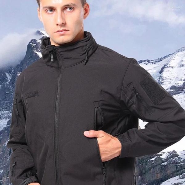 Erkek Ceketler Erkek E-Baihui Kış Ceket Sıcak Polar Ceket Sıradan Spor Giyim Rüzgar Dergisi Taktik Su geçirmez Hızlı Kuru Trekking