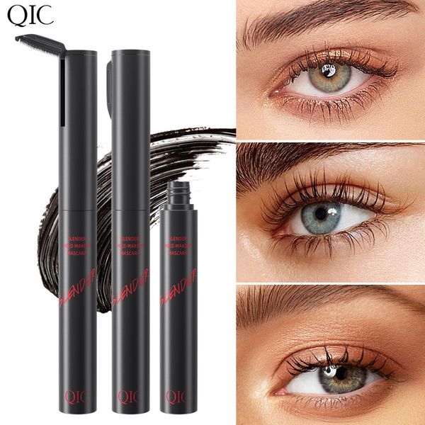 QIC Su Geçirmez Maskara Black Slim Double, taraksız uzun ömürlü 7g 2.5mm ince tutma makyaj maskaraları