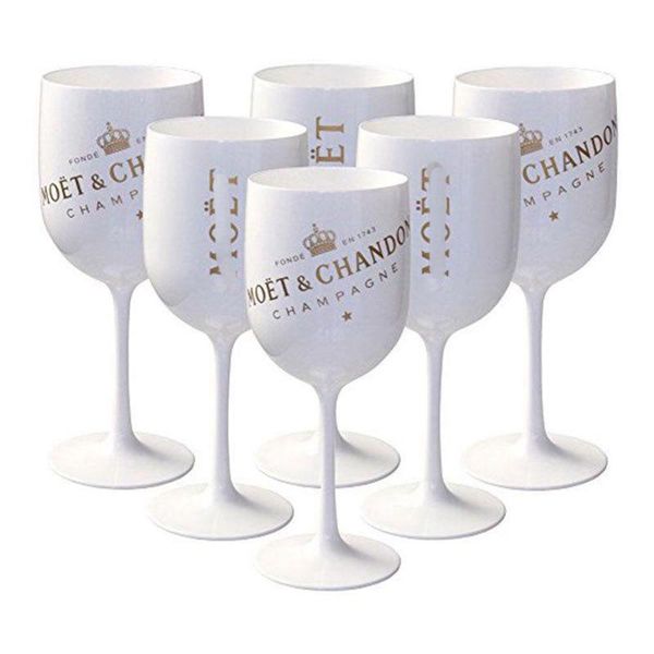 12 pezzi Wine Party White Coupé Cocktail Glass Glass Flautes Cupt Calice Placting Plastic Glass Whisky Cups