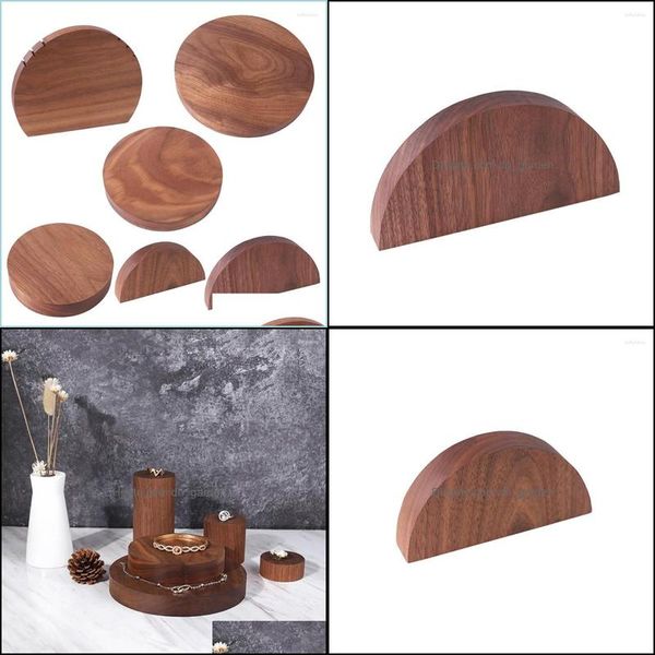 Sacchetti per gioielli Borse Sacchetti per gioielli Collana in legno Supporto per espositore Scaffale Espositore Anelli Staffa per orecchini Regalo T21F Drop Delivery 202 Dhxwc