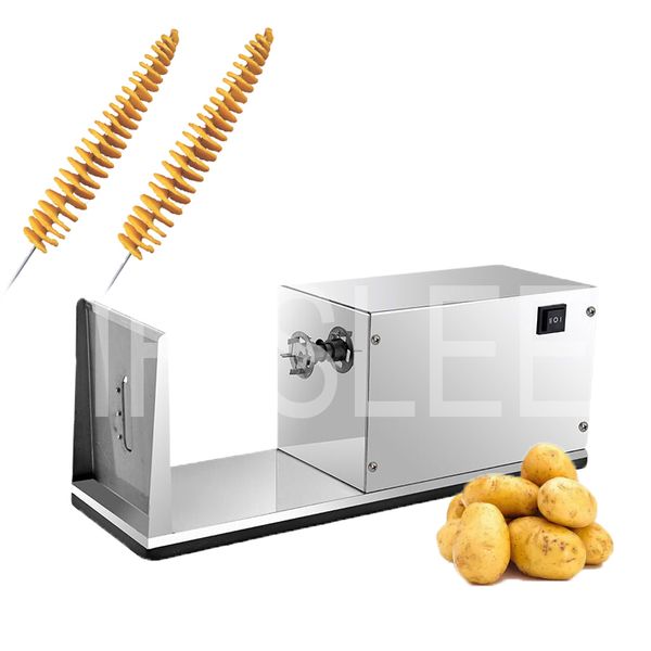 Elektrische automatische Kartoffelturmherstellungsmaschine Spiralkartoffelschneidermaschinen