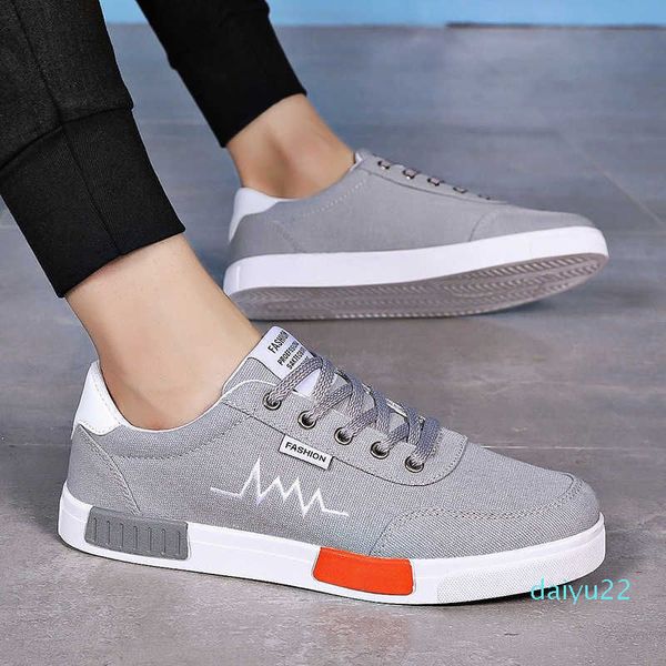 2022 nuove scarpe moda uomo hot-sell scarpe da ginnastica casual traspiranti fondo grigio maglia normale camminata A03 studente giovane taglia 39 - 44 di alta qualità