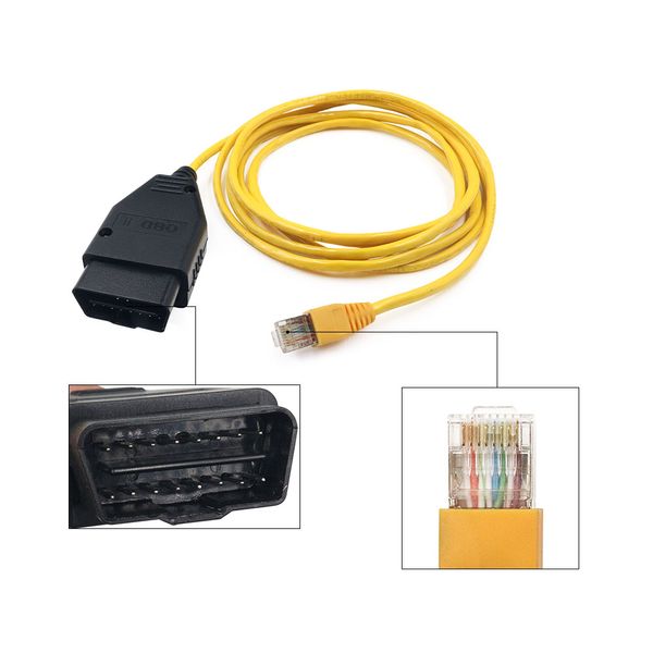 Strumenti di qualità Cavo ENET per BMW serie F E-SYS ICOM OBD2 codifica cavi diagnostici da Ethernet a dati OBDII codifica strumento nascosto