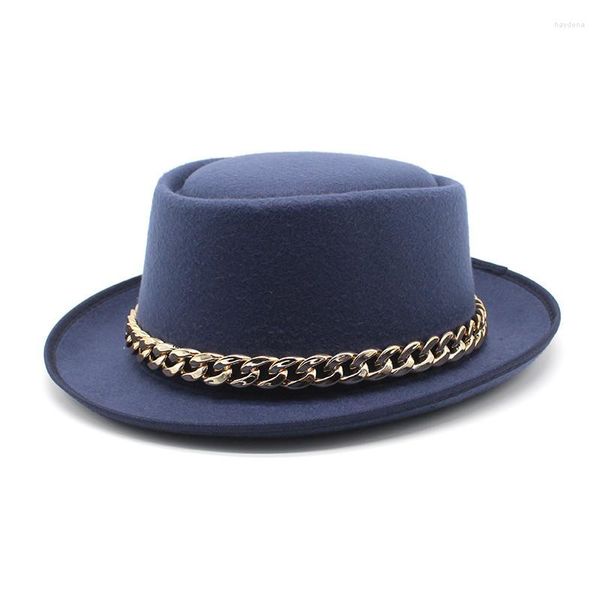Berets 2022 Designer Round Top Classics Wide Brim Fedora Hüte für Frauen und Männer Casual Party Mode Vintage Jazz Caps