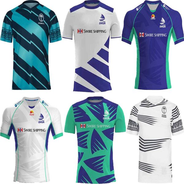 2021 2022 2023 Fidschi Heim Auswärts Rugby Trikot Sevens Shirt Thai Qualität 20 21 22 23 National 7s Rugby Trikots