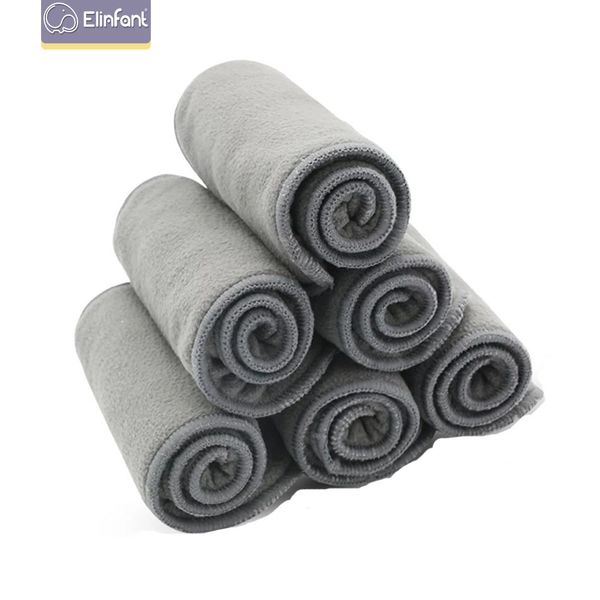 Pannolini di stoffa Elinfant 10pcs Pannolini per bambini di qualità Bamboo Charcoal Liner pannolino per pannolini Inserisci 22 strati carbone di bambù per pannolini 221014