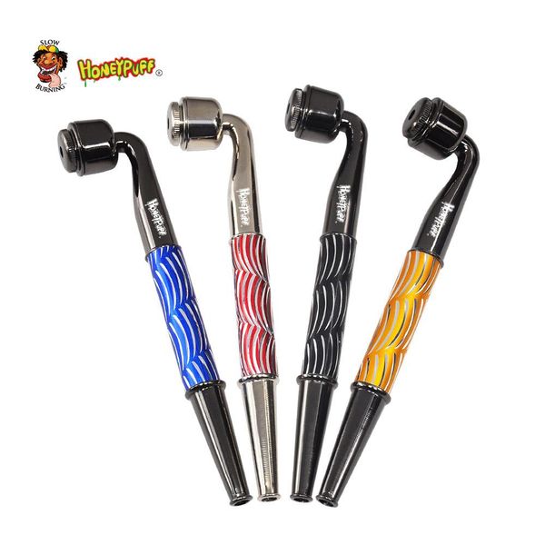 Tubos em escala portátil em forma de tabaco metal filtro fumando tubo de zinco liga de zinco de erva destacável Disponível Shisha vape caneta acessórios para fumantes