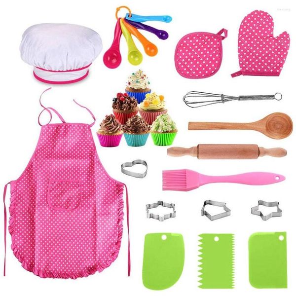 Bakeware Tools 25 PCs/ Set Chef Cooking for Kids Kitchen Diy Bolo Pastry Soberma fazendo kits de cozimento criativo Funny Childing Kitchenware