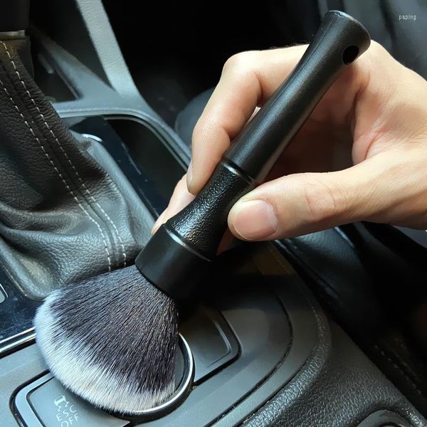 Araba Sünger 2 PCS/SET İç Ayrıntı Fırçası S/L Yumuşak Saç Fırçaları Klima Temizliği Otomatik Gösterge Tablosu