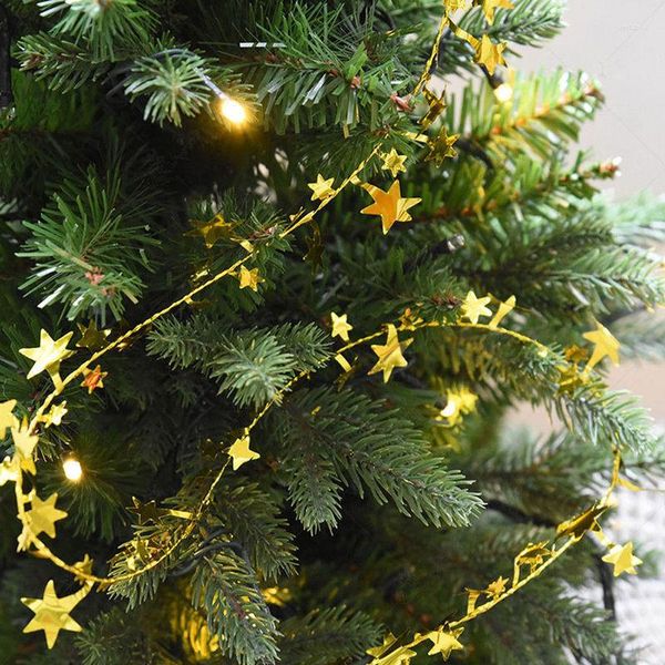 Decorações de Natal 7,5m estrela Garland Tree Decoração de casamentos DIY artesanato de festa de festas decoração de casa de arame