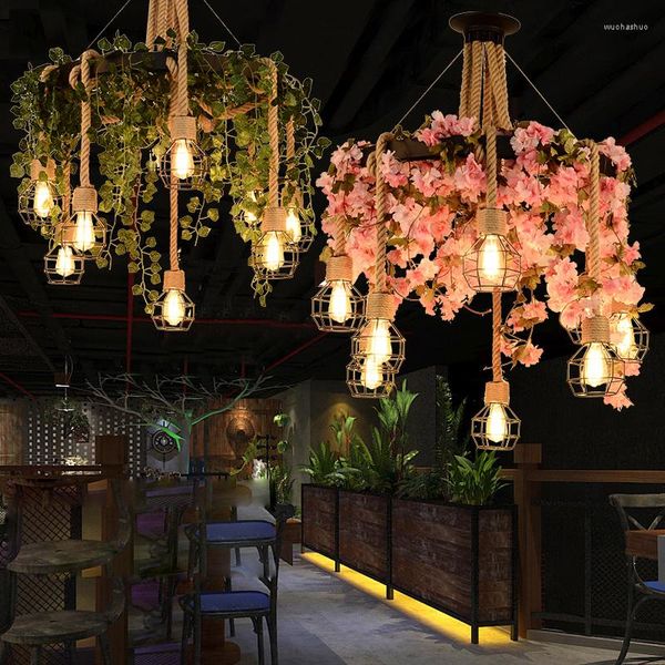 Подвесные лампы промышленные ветровые лампы творческий ресторан кафе украшают висящие светлые антикварные музыкальные батончики белье green