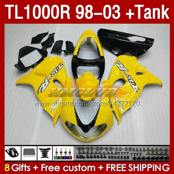 Fantagens de tanques para Suzuki TL-1000 TL 1000 R 1000r Amarelo Stock Srad 1998 1999 2000 2001 2002 2003 Bodywork 162No.75 TL-1000R TL1000 R 98-03 TL1000R 98 99 00 01 02 03