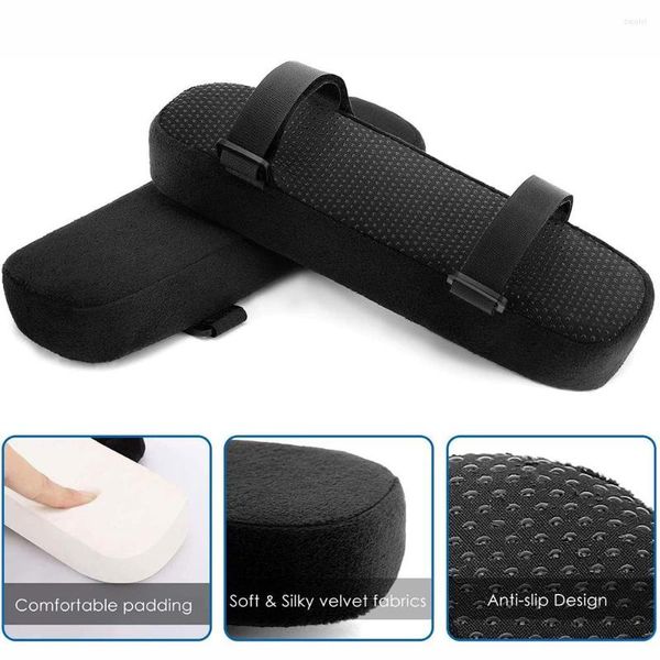 Fodere per sedie 1pc Cuscinetti per braccioli per sedie da ufficio a casa Gomito Memory Foam Slip Proof Sleeve Pack Cover