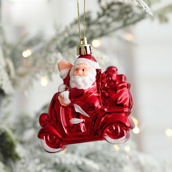 Decorazioni natalizie Babbo Natale Albero in bicicletta Ornamenti pendenti appesi Ornamento per decorazioni per la casa di Natale 2022 Est Regali per bambini divertenti