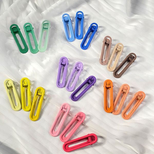 3 teile/satz Gradienten Legierung Haarnadeln Für Frauen Mädchen Süße Pony Halter Haar Clips Barrettes Mode Haar Zubehör