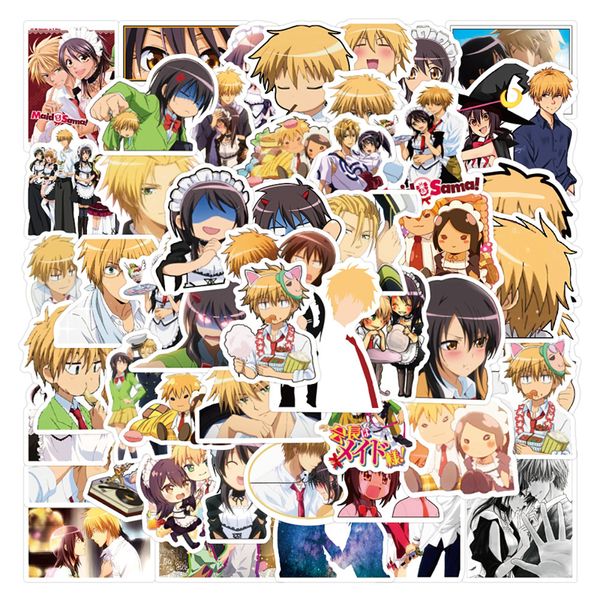 50pcs Anime Maid Sama adesivos Ayuzawa misaki usui takumi graffiti infantil skateboard carros de motocicleta adesivo de bicicleta adesivo de bicicleta por atacado