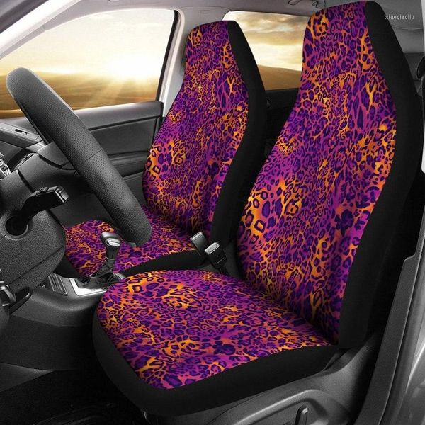 Автомобильные сиденья Purple Orange Leopard Cheetah Animal Par