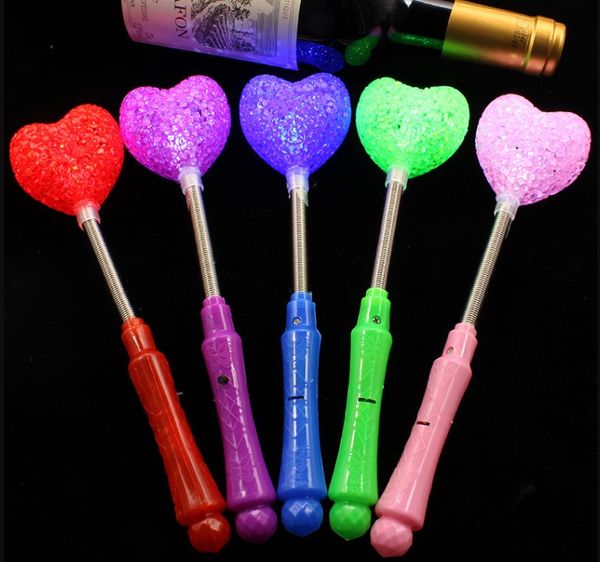 LED LIGHT LIGHT LIGHTING UP Sticks Gllowing Rose Star Heart Wands Party Night Attividades Concerto Carnavais Projeto de Halloween Presente de Halloween