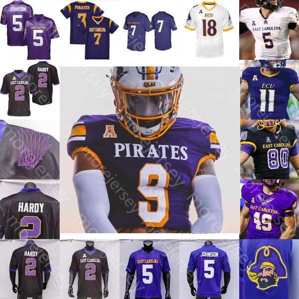 Doğu Carolina Pirates ECU Futbol Forması NCAA Koleji Mason Garcia Holton Ahlers Jaylen Johnson Rahjai Harris Julius Wood Bond Edwards III Garner Jones Mitchell