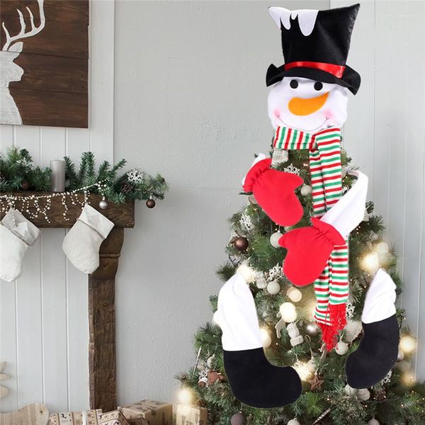 Рождественские украшения Большой размер кукол Санта -Клаус Снеговик Игрушки Игрушки Рождество для детского красного дерева орнамент