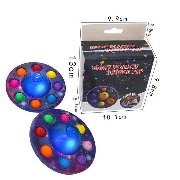 Novità Giochi Otto pianeti finger spinner Giocattoli antistress per bambini Natale Poppo xm