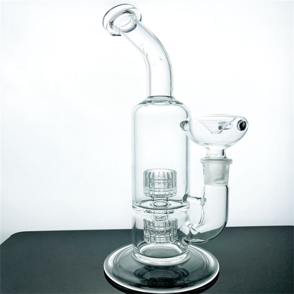 Venda quente o Mobius Matrix narguilé de vidro bong cachimbo de água bongs com 2 percs 12 polegadas de altura apenas GB-186-1