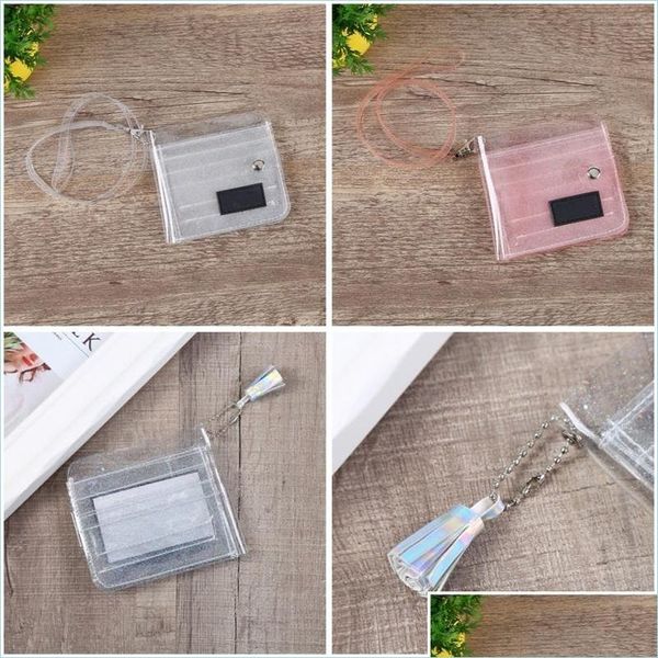 Aufbewahrungstaschen Bankkartenetui Taschen MTI-Funktion Visitenkartenhalter Transparente Einfachheit Tasche Fallprävention 8 5Gy E2 Drop Lieferung Dhqwz