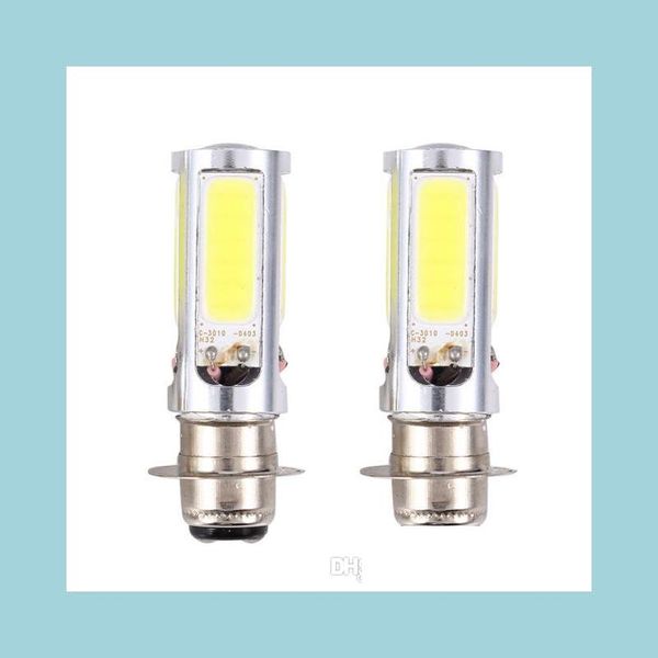 Illuminazione moto 1Pair 6000K Illuminazione moto Bianco H6M Cob Led Motor Bike/Atv Faro Fendinebbia Bb Px15D P15D251 Drop Deliv Dhw3H