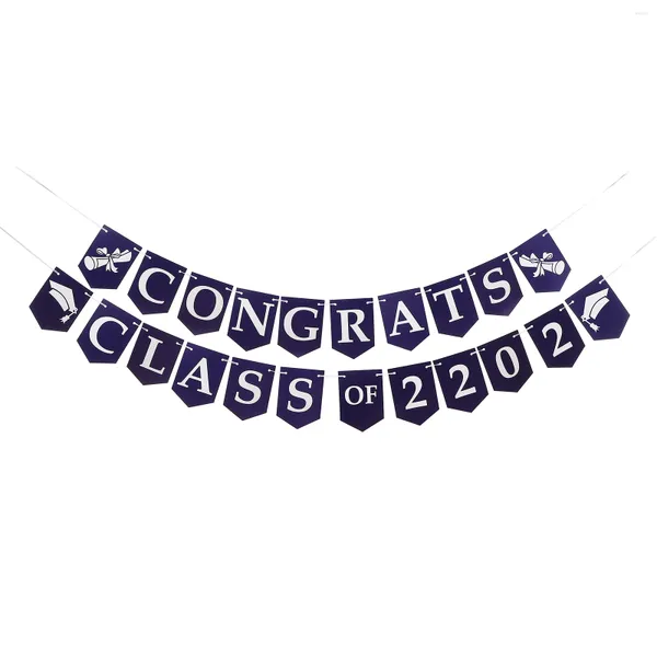 Decorazione per feste Banner di laurea 2022 Decorazioni di congratulazioni per laurea Appeso Classe di striscioni stamina Segno Congratulazioni Forniture Ghirlanda