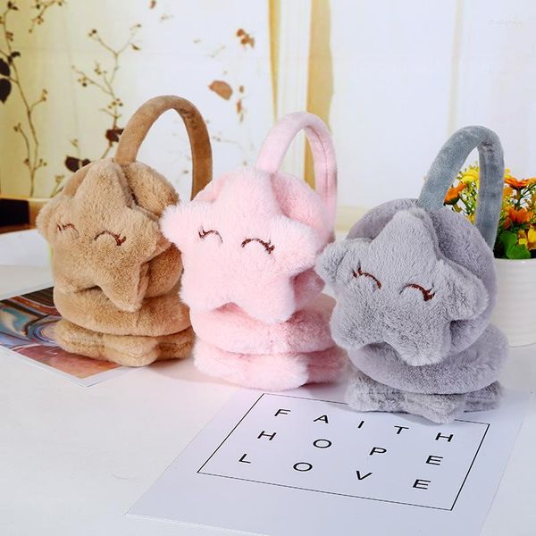 Berretti Inverno Carino Paraorecchie Caldo Per Ragazze E Ragazzi Peluche Sorriso Star Earcap Bambini Bella Paraorecchie Copriorecchie Paraorecchie