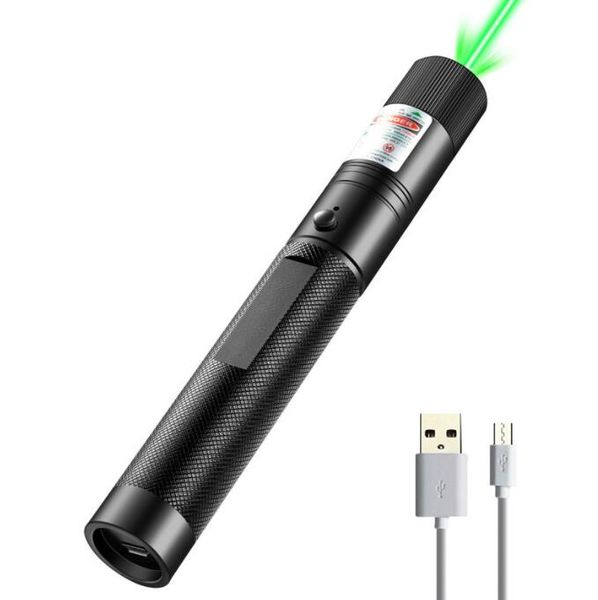 Hochleistungs-Laserpointer, USB wiederaufladbar, rot, blau, lila, grün, Lichtstrahl, Laser, Lichtstift, interaktives Spielzeug für Haustiere