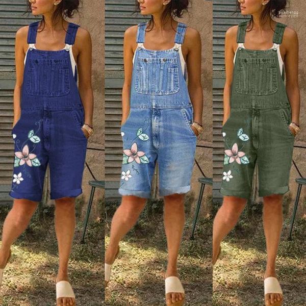 Jeans femininos Suspenders de outono feminino 2022 calças de primavera Bordadas Lavadas bordadas