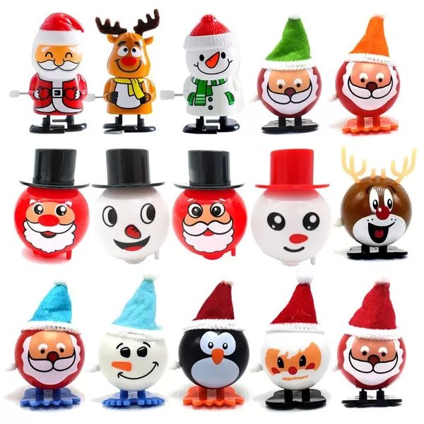 Animais de estimação eletrônicos de corda e sinuca andando Papai Noel Elk Penguin Snowwork Toy Toy Christmas Child Toys ZM1013