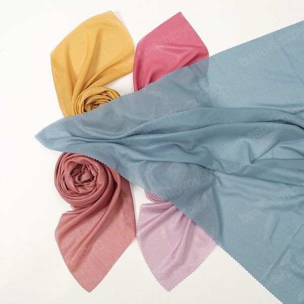 110x110cm quadrado lenço hijab mulheres brilho islâmico lenço de turbante de turbante lenços de borda sólidos de borda muçulmanos lenço hijab lenço