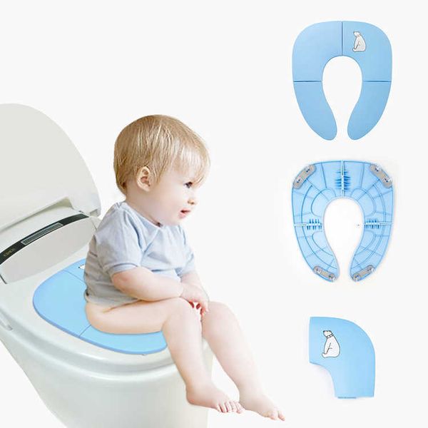 Vasini sedili adorabile orso polare viaggio bambino vasino pieghevole bambino portatile toilette formazione copertura sedile orinatoio cuscino bambino vaso sedia pad T221014