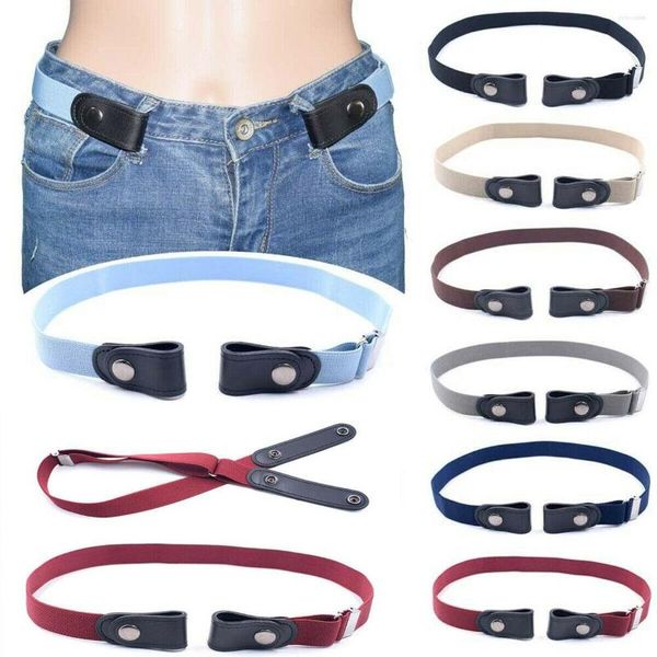 Cintos Hirigin Belt sem fivela para vestidos de jeans Cantura elástica Mulheres em massa sem tamanho geral