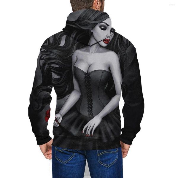 Felpe con cappuccio ZOGAA 2022 maglione 3D nero bella ragazza modello pullover unisex moda streetwear taglia grande S-5XL