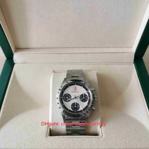 Relógio masculino antigo BP Maker 38mm Cosmograph 6263 Paul Newman Cronógrafo Cronômetro Relógios Valjoux 7750 ST19 Movimento Mecânico Relógios de pulso masculinos de corda manual