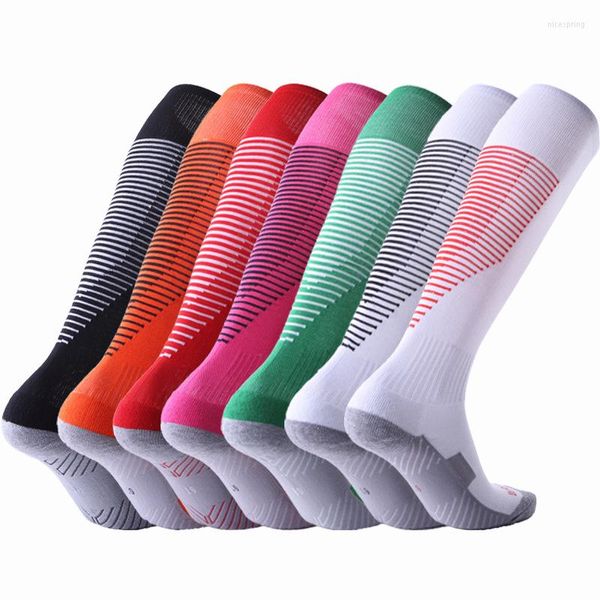 Sports Socks Men Compressão Knee High Cycling Running Breathable Anti-Slip Profissional Basketball Soccer Long Young Boys