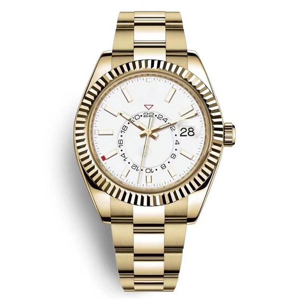 Relógios mecânicos masculinos de luxo de alta qualidade safira datejust três mãos círculo digital calendário multifuncional deslumbrante cor relógios com pulseira de aço