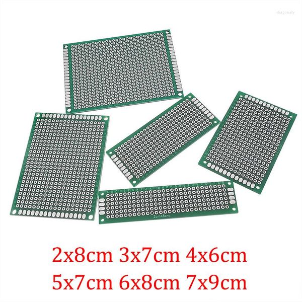 Acessórios para iluminação Placa verde do lado duplo 2x8 3x7 4x6 5x7 6x8 7x9cm DIY Impresso universal Protótipo Circuito Pão Breadboard para Arduino